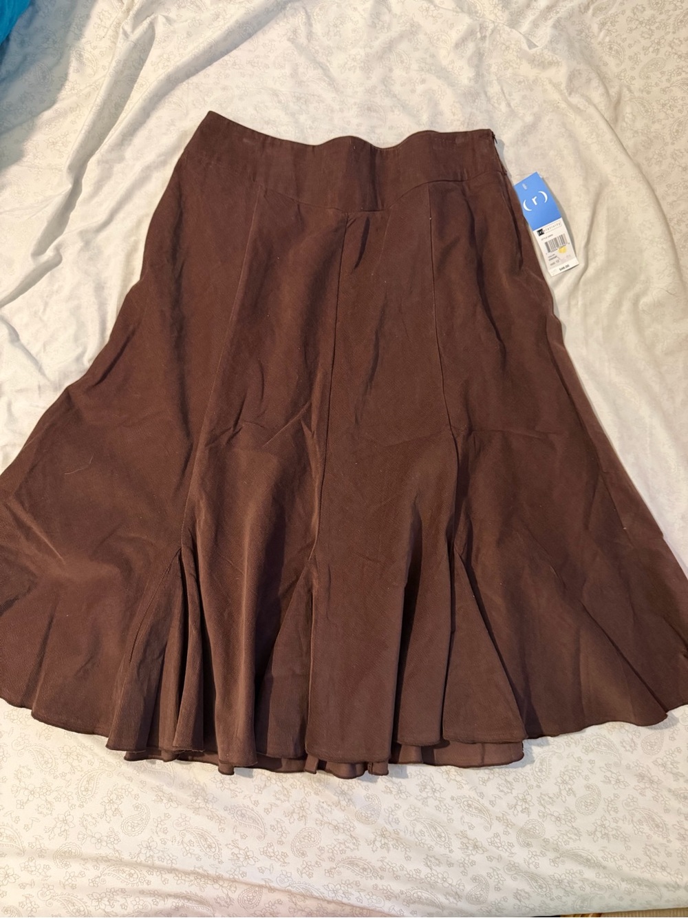 Relativity Chocolate Brown Flared Midi Skirt